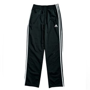 Adidas Athletic Track Pants Black White Stripe Youth Girls Size 14/16.